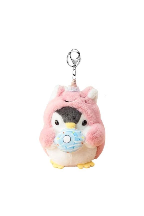 Penguins Plush Keychain Stuffed Keyring Backpack Charm for Women