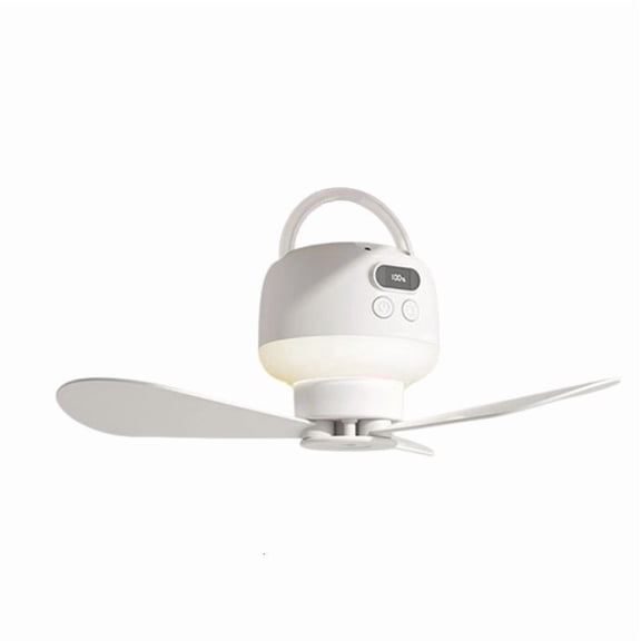 CEORPER Portable Ceiling Fan With LED Light 5 Speed Remote Control Outdoor Camping