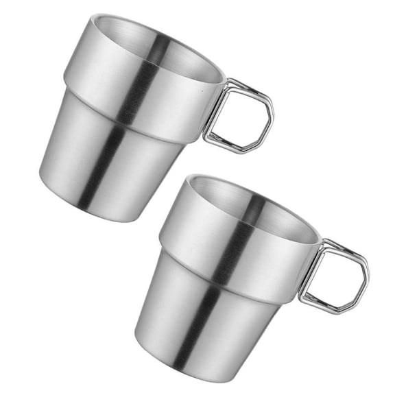 CEORPER Portable Double Walled Metal Coffee Mugs Camping Cups For Hiking And Camping