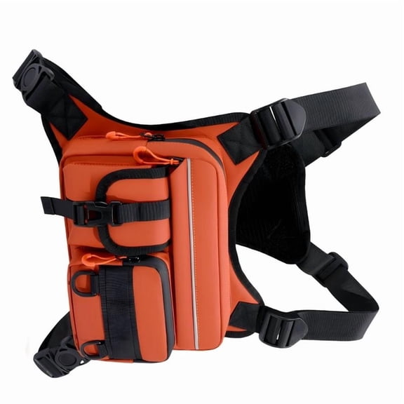 CEORPER Portable Fishing Chest Bag Splashproof Bags with Reflective Strips