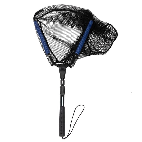 CEORPER Portable Fishing Net Aluminium Alloy Wear-Resistance Deep Net Telescopic Foldable Landing Net for Carp Fly Fishing Tool