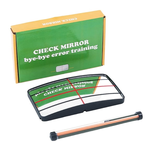 CEORPER Portable Golf Swing Standing Alignment Mirror Learning Tool Quick Feedback Putter Alignment Tool With Indicator Rod