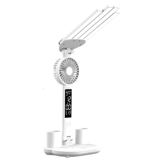CEORPER Portable Reading Lamp LED Desk Lamp with Fan And Clock Display ...