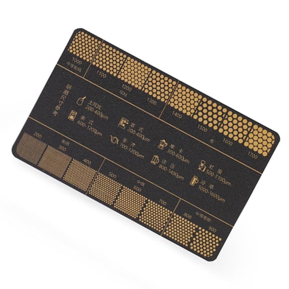 CEORPER Portables Coffees Grinds Reference Card Compacts 16 Level Coffees Grinds Scale Tool for Outdoor Hiking and Home Brewing