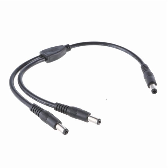 CEORPER Power Y Cable Male to 2Male Connectors for CCTV LED Power Supply Cord Wire