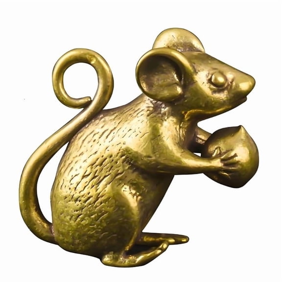 CEORPER Practical Mouse Model Metal Statuettes Mouse Sculpture Figurines for Home