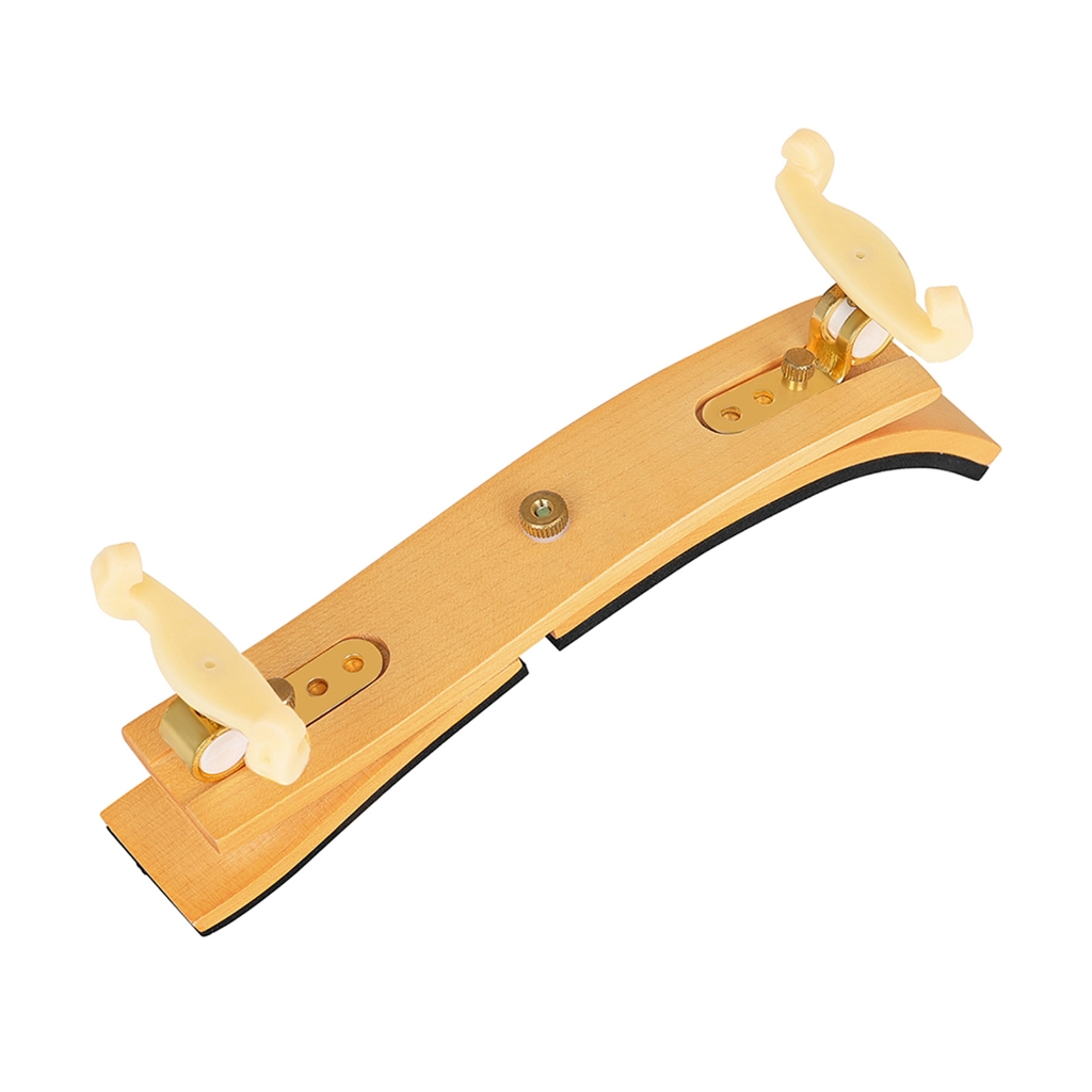 CEORPER Practical Wood Violin Shoulder Rest 4/4 Size Comfortable Fit with Soft Padding Shoulder Pad Suitable for Stability