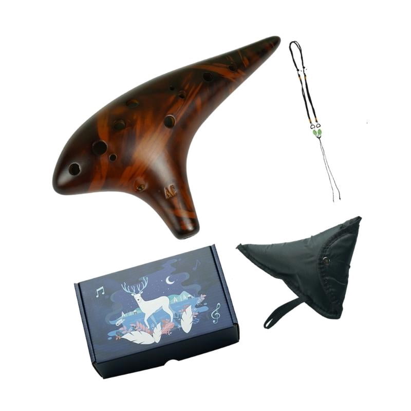 CEORPER Premium Ceramic 12 Hole Ocarina Portable for Music Enthusiasts and Students