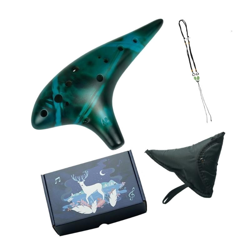 CEORPER Premium Ceramic 12 Hole Ocarina Portable for Music Enthusiasts and Students
