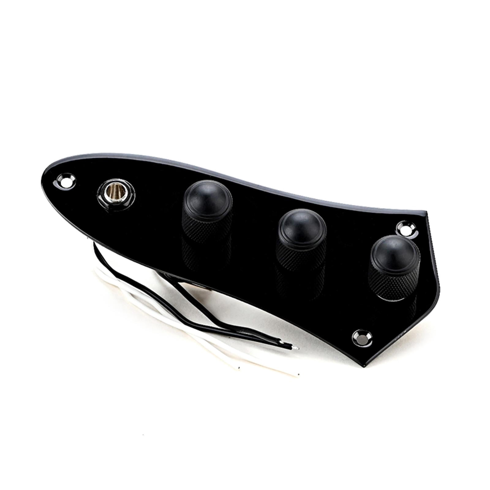 CEORPER Prewired Control Plate Wired Fully Loaded Control Plate with Knurled Knob Bass Guitar Replacement Parts Durable