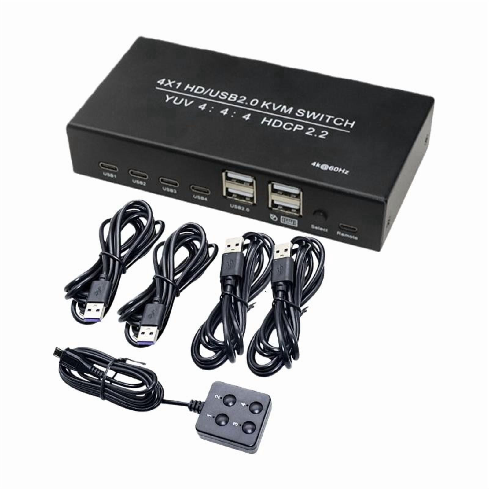 CEORPER Professional 4K60Hz 4 Port HDTV KVM Switches for Business Environment