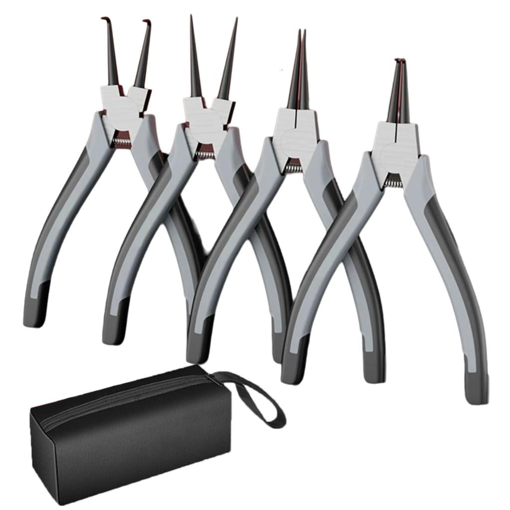 CEORPER Professional 4Piece Snap Rings Pliers Set for Internal & External Rings, High Carbon Steel with Comfortable Grip Handle