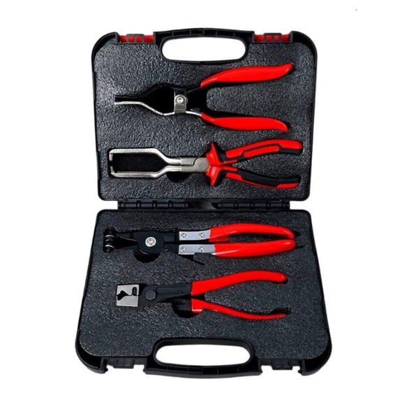 CEORPER Professional Auto Hose Clamp Removal Tool Kit With 4 Sturdy Pliers