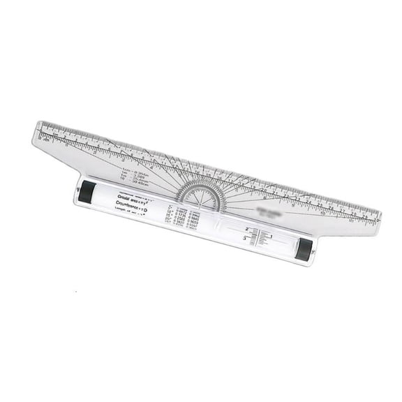 CEORPER Professional Plastic Roller Parallel Drawing Ruler for Engineering Drafting