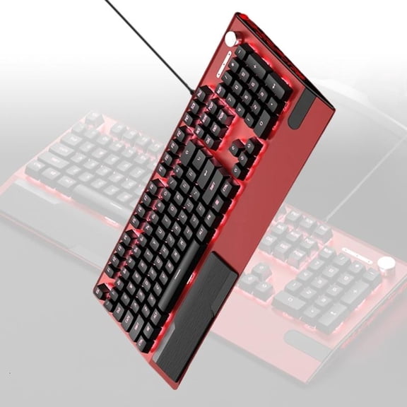 CEORPER RGBs Backlit 104Key Mechanical Keyboards Cord USB Connection Ergonomic Design