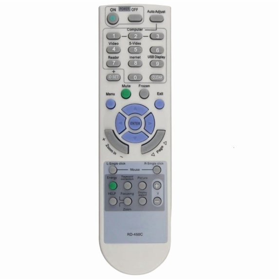 CEORPER Remote Control for NEC Projector Rd-450c Rd-448e Projecter Remote Repair Part