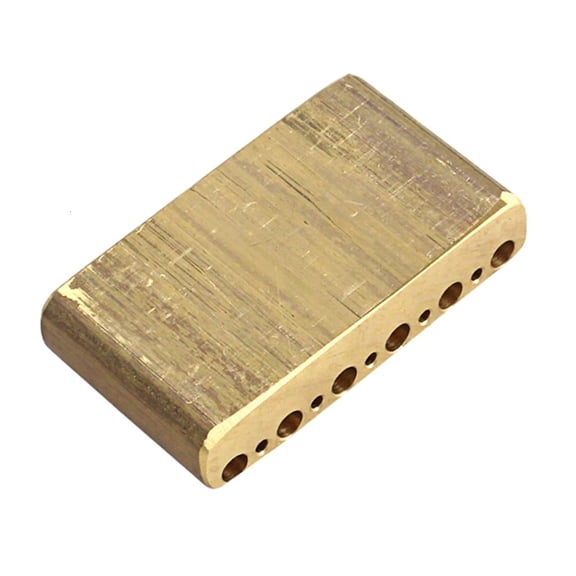 CEORPER Retro ST Style Tremolo Block 2-1/16" Guitar Bridge Block Musical Instrument Accessories Retro Brass Guitar Tremolo Block