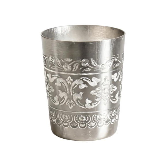 CEORPER Retro Thai Tin Cups Metal Drinking Cups for Beverage,Juice,Milk,Cold Drinks