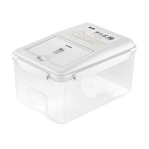 CEORPER Rice Container with Wheels and Airtight Lid 5kg/10kg Large Capacity Organizer for Home Kitchen Flour Sesame Soy Green Bean Storage