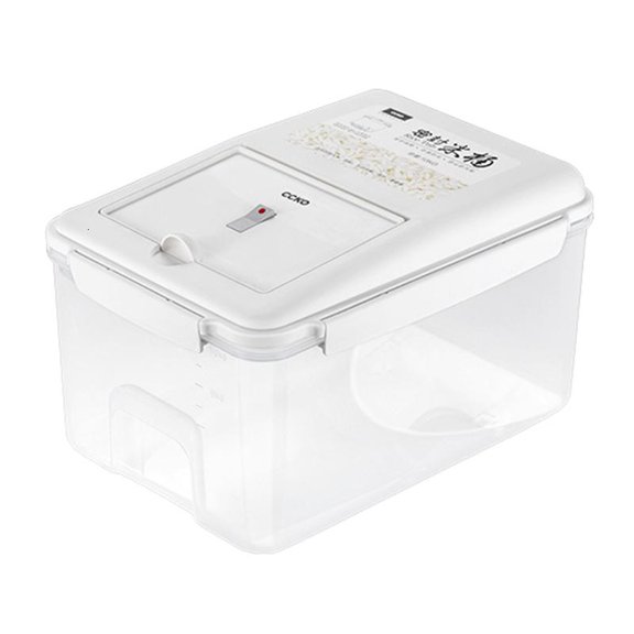 CEORPER Rice Container with Wheels and Airtight Lid 5kg/10kg Large Capacity Organizer for Home Kitchen Flour Sesame Soy Green Bean Storage