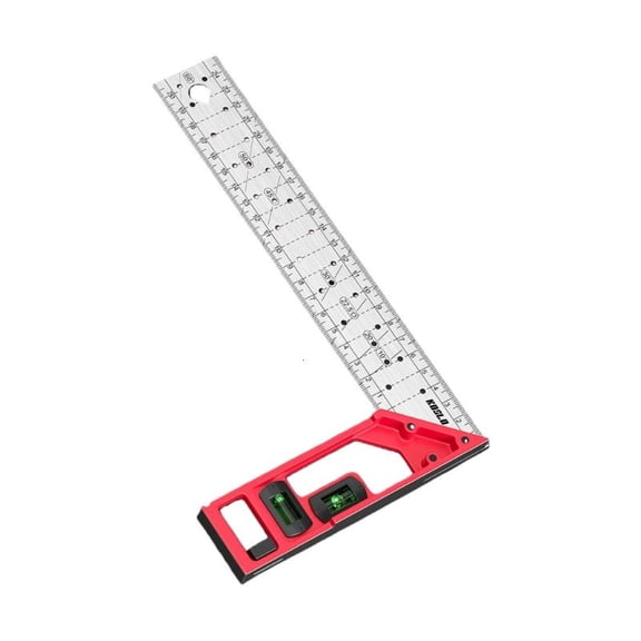 CEORPER Right Angles Hole Marking Ruler Steel T Square Ruler Marking Gauges Tool