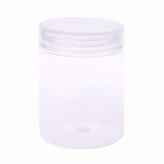 CEORPER Round Clear Jar 150ml Women Cosmetic Ring Brooch Bead Storage
