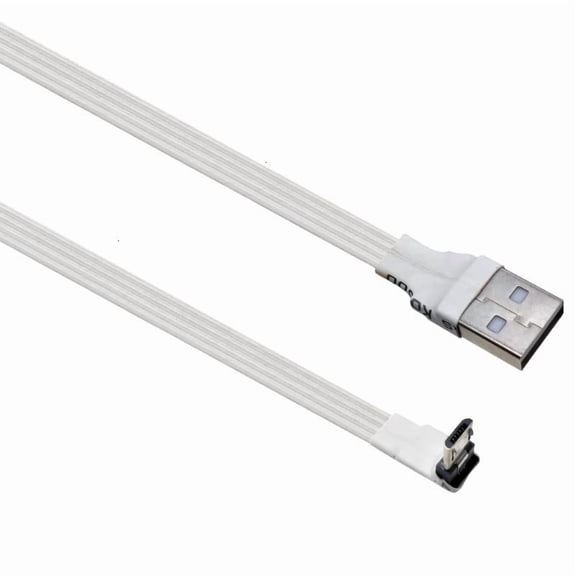 CEORPER Rubber USB To USB 5Pin Flat Charging Cable 90 Degree Angled Connector