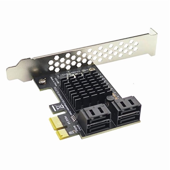 CEORPER SATA Expansion Card SATA3.0 Adapter PCIE 1X To 4 Ports SATA3.0 Expansion Card