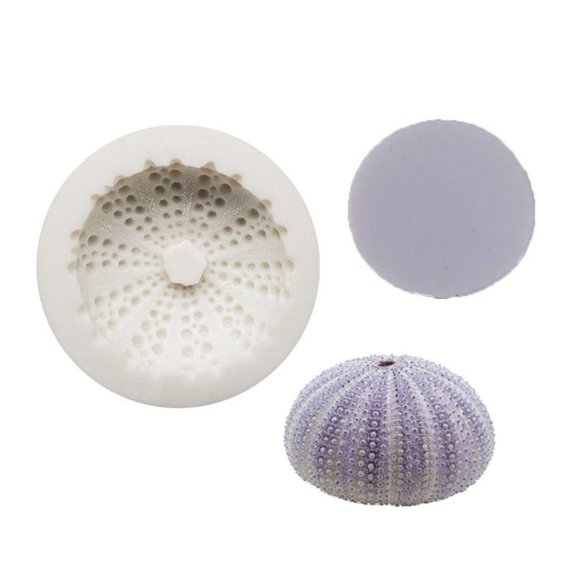 CEORPER Sea Urchin Shell Shape Chocolate Moulds Silicones Texture Baking Gadgets
