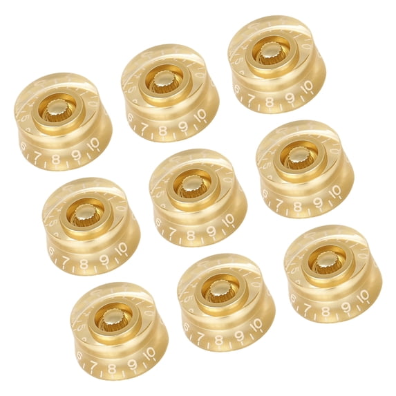 CEORPER Seo of 9 Guitar Control Knobs Plastic Texture Replacement Cap for Volumes and Tone Adjustment Electric Guitar and Basses