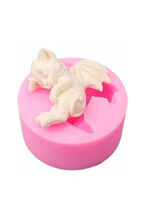 Sleep Devil for Cat Candle Epoxy Resin Mold DIY Aromatherapy Plaster Silicone Mo