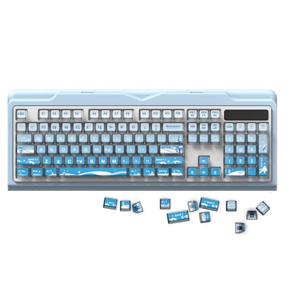 CEORPER Snow Pattern Backlit Keycap 116Keys ASA Translucent Keycaps for Mechanical
