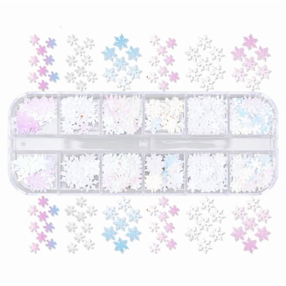 CEORPER Snowflake Sequins Glitter for Resin Shaker Mold Filler Shiny Nail Art Sequins