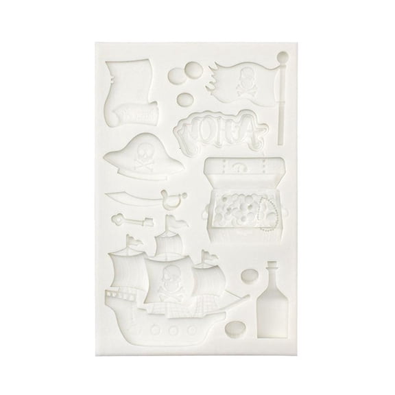 CEORPER Soap Molds Chocolate Candy Mold Cake Decorating Pirate Treasure Box Bake Gift