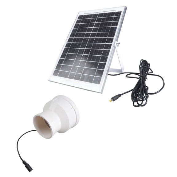 CEORPER Solar Energy Operated Exhaust Fan For PVC Duct Chicken Coop Attic Applications