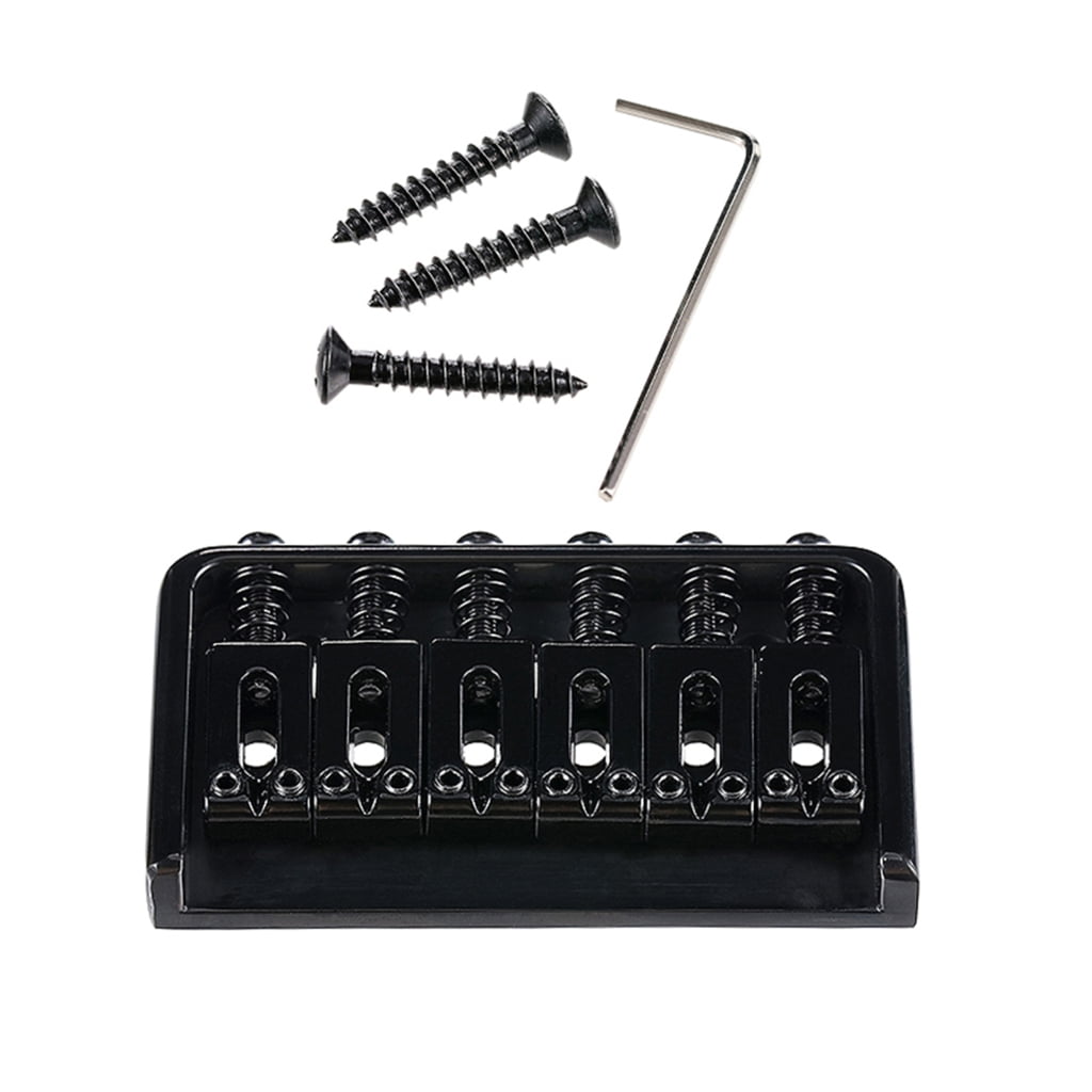 CEORPER Solid Metal Electric Guitar Bridge With Heavy Type Saddles Locking Mechanism For Stable Tuning