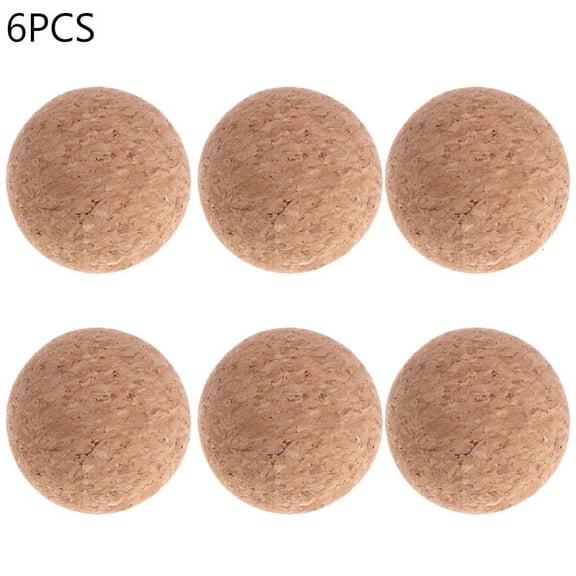 CEORPER Solid Wood Foosball Table Soccer Ball 6pcs 36mm Table Football Cork Fussball