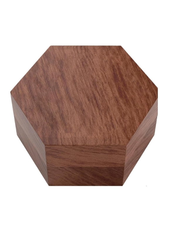 Sophisticated Single Rings Display Box Wood Finish Plush Cushion Inside