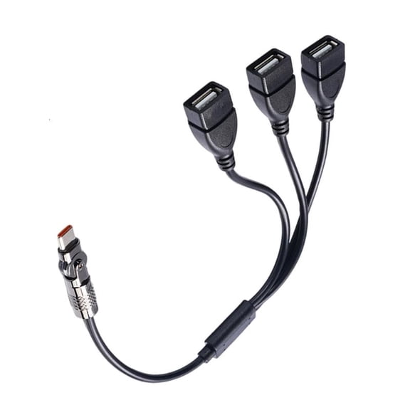 CEORPER Space Saving USB C Hubs Rotatable Head 3 Port for Electronics Keyboards Mouse