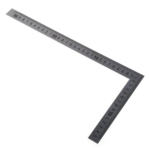 CEORPER Stainless Steel 15x30cm 90 Degree Angle Metric Try Mitre Square Ruler Scale