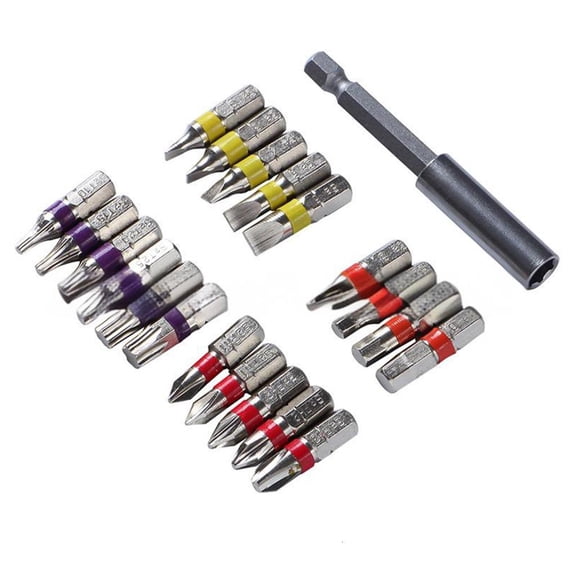 CEORPER Stainless Steel Slotted Manual Screwdriver Drill Bit with Extension Handle