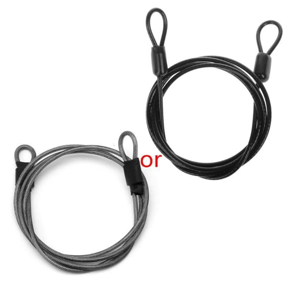 CEORPER Steel Safety Cable, Double Loop Braided Steel Cable Flexible Lock Cable U-Lock