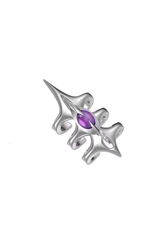Sturdy Alloy Three Point Spikes Rings Adjustable Size for Long Time Wear