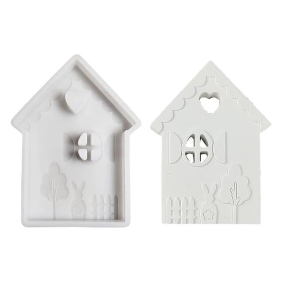 CEORPER Sturdy Silicone Mold for Making Plaster House Shape Adds Romance Designs