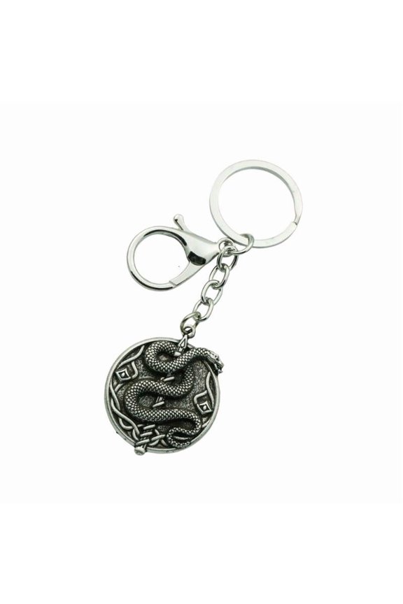 Stylish Aesthetic Snake Curled On Magical Wand Key Holder