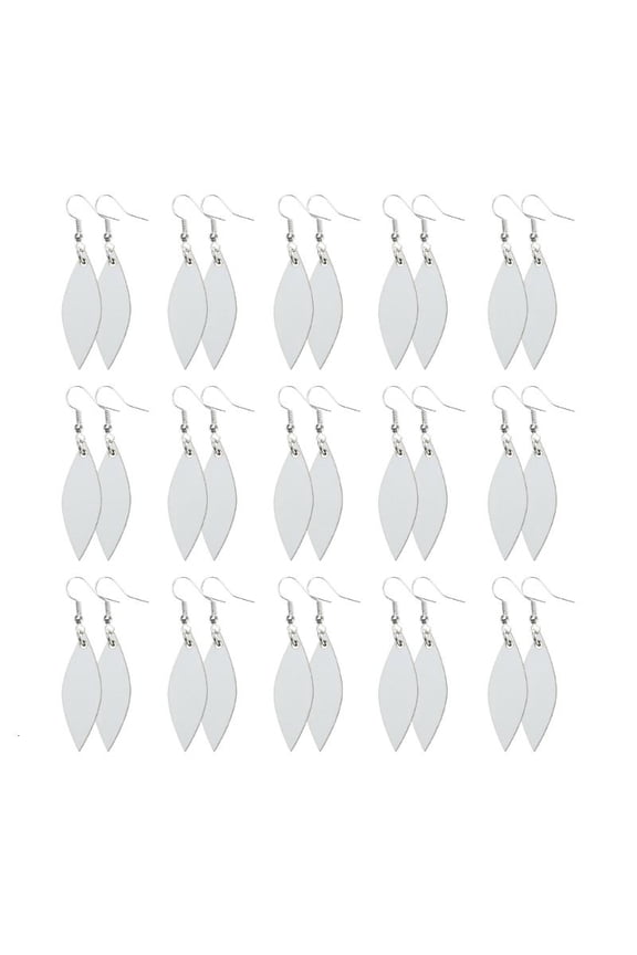 Sublimation Blank Earrings Unfinished Wood Dangle Earrings Love Leaf Pendant