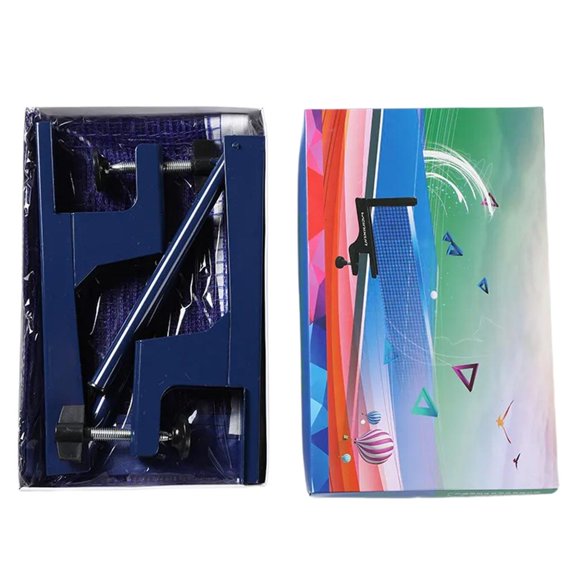 CEORPER Table Tennis Net and Post Set Folding PingPong Mesh Net Clip Adjustable Screw Clamp Post Table Tennis Accessories