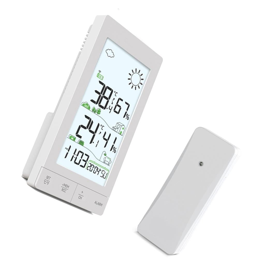 CEORPER Temperature moisture Monitor Wireless Weather Stations with touch screens for Home