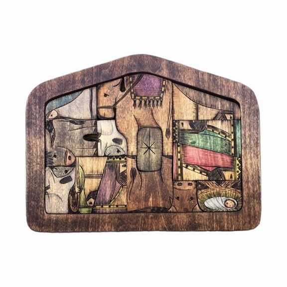 CEORPER The Mystery of the Birth of Christ Cup Plank Stand