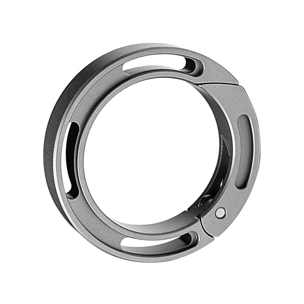 CEORPER Titaniums Alloy Round Keychains Carabiner Clip Key Storage Classification Rings